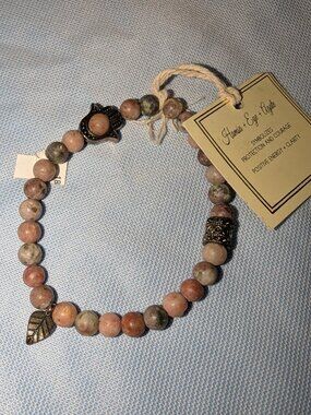 $3 with Bundle ~ Beaded Stretch Bracelet Jasper Stone 6729
